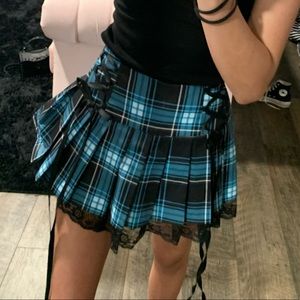 Pleated mini skirt